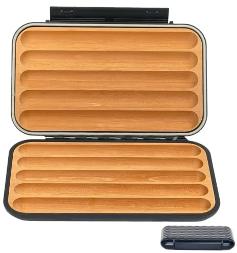HINTRMENT Travel Cigar Humidor Case Small Cedar Lined Portable Storage Box For Cigars Moisture Control For Travel Business And Party Use