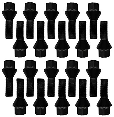 20 Radschrauben Radbolzen schwarz Kegelbund M14x1,25 33mm