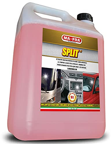 Mafra, Split, Nettoyant multi-usages spécifique pour les vitres, le verre, les écrans LCD, sans rinçage, sans ammoniaque, idéal pour le nettoyage des locaux, bidon de 4500 ml.