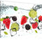 Runa Art Bild Küche Obst Modern Wandbilder Esszimmer Küchenbilder 1 Teilig - Made In Germany - Lebensmittel Weiss Bunt Flur 019315a
