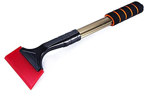 SacJkt Ice Scraper for Cars, 42cm Snow Scraper with Foam Handle, Lengthened Snow and Ice Scrapers for Car Windshield and Home window (Red)