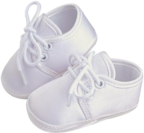 Booulfi Baby Boy Shoes 0-3 Months Walking White Infant Newborn Shoes Booties Easter Baptism Christening Outfits Gifts for Boys Girls