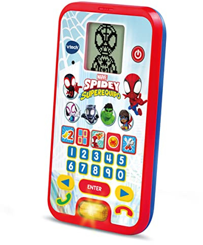 VTech - Telefono educativo di Spidey e la sua supersquadra, Giocattolo per bambini +3 anni, Versione ESP