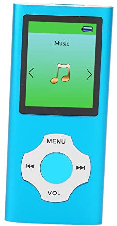 Lecteur MP3, Lecteur de Musique Portable, Radio à écran LCD de 1,8 Pouces, Prise en de la Carte Mémoire 64G, adapté aux étudiants et aux Enfants (Bleu Ciel)