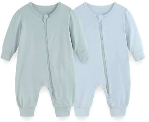 JELYLOVE Unisex Langarm Baby Jungen Mädchen Spieler 0-24 Monate 95% Rayon aus Bambus 5% Elasthan Neugeborene Bekleidung