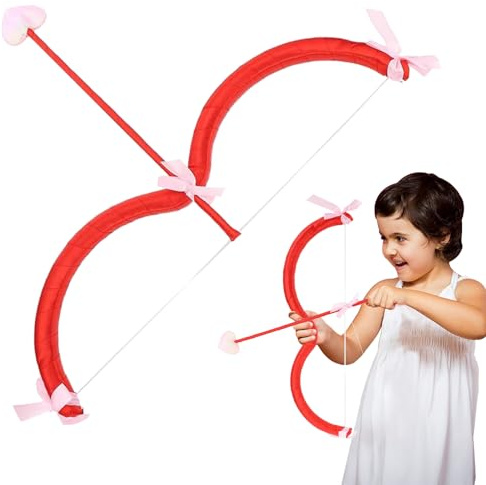 Arco y Flecha Cupido, Accesorio De Disfraz De Cupido, Cupido Cosplay Accesorio, Cupido Prop Accesorio De Foto, para Hombres Mujeres Niños Valentine Carnaval Cosplay