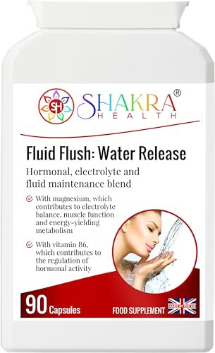 Fluid Flush | Natural & Gentle Water Release Tablets, 90 Capsules. Hormonal, Electrolyte & Fluid Maintenance Blend.