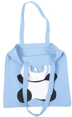 Happyyami Panda Form Tragetasche Für Katzen Atmungsaktive Katzen-Tragetasche Aus Canvas Für Kleine Haustiere Leicht Und Bequem Für Ausflüge Und Reisen