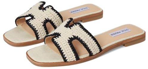 Steve Madden Women's Hadyn Sandal, Cream Multi, 8 UK