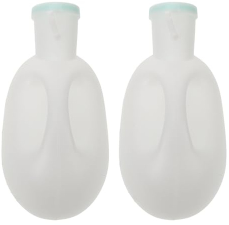 YARNOW Orinal Portátil para Hombres 2000 Ml con Tapa Urinario de Plástico Antiderrame para Coche y Viaje Contenedor de Orina Masculino Grande y Fácil de Limpiar