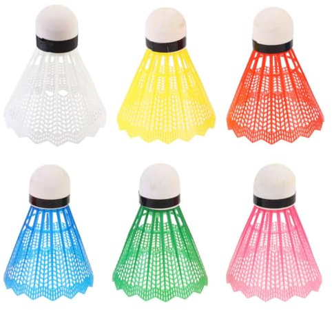 Ipetboom 6 Palline da Badminton Colorate in Schiuma, Set da 6, Sicure, per Sport All'aperto e Gioco Ricreativo Colore Casuale