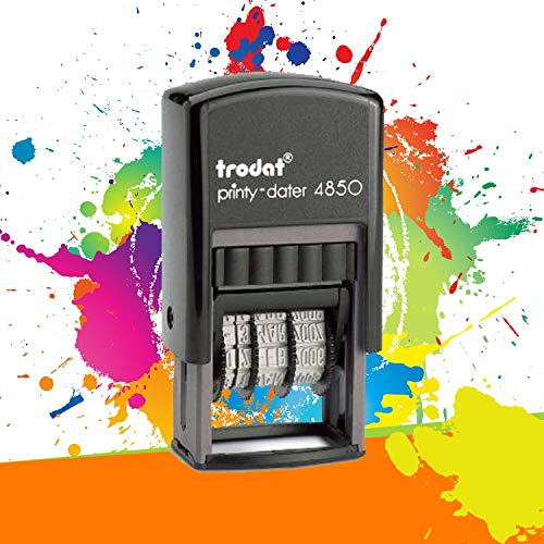 Trodat Printy 4850 - Tampon Dateur Professionnel Automatique 1 ligne À Personnaliser - Empreinte 25 x 14 mm Offerte