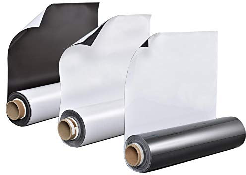 Smagtron Selbstklebende Folie, wiederverwendbarer Kleber, ideal für Whiteboards, in Weiß Matt - 80x60cm - Edelstahl Optik, Sicher für Kinder, Büro und Bastelprojekte