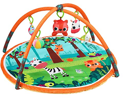 Meero London Jungle Expploring Play Mat, Play Gym, Activity Gym for new Born Babies and Toddlers,Soft Toys Include Honeybee,Butterfly. Suitable from Birth