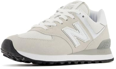 New Balance Women's 574 Core Sneaker, NIMBUS CLOUD/NB WHITE, 85 D