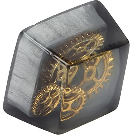 Harz Custom Translucent Keycaps - Universal DIY Transparent Resin Keycap für Mechanische Tastatur, Neuheit Cartoon Gaming Design (Grau1)