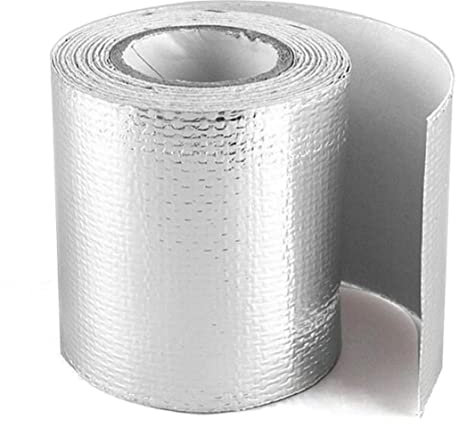 Froiny Tape Thermique De 5 M De Bande D'échappement Thermique D'entrée De L'air Isolant De Chaleur Bouclier De Protection De Chaleur Réfléchissante Moteur Auto-adhésif, Argent