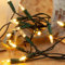 hellum Lichterkette innen mit 100 LEDs, Weihnachtsbaum Lichterkette warmweiß, 14,85m beleuchtet mit grünem Kabel, für innen mit Stecker 1,5m Zuleitung <59lm 150230
