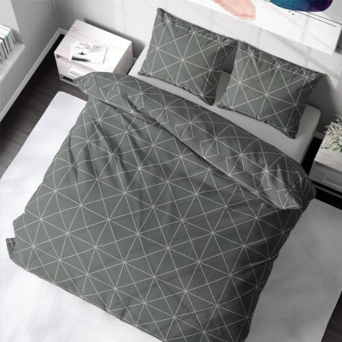 DILIOS Bettwäsche 135x200 Baumwolle, 2-teilig mit Reißverschluss, Premium