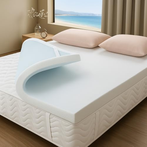Topper 105x200 Viscoelastico VISCOGEL Grosor 6 cm | Nucleo 100% ViscoGel | Hecho en España | Frescura y Confort | Mejora el Descanso | Desenfundable y Lavable | Cara Verano e Invierno | Sobrecolchon