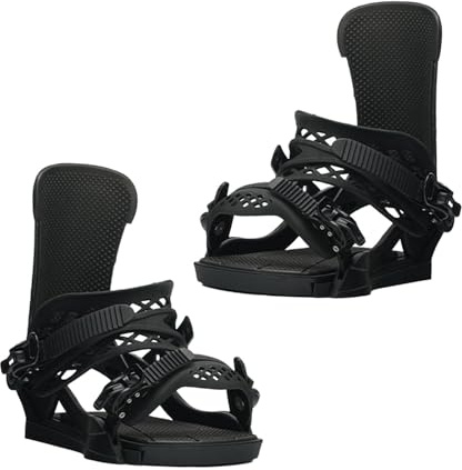 Aymzbd Attacchi da Snowboard di Ricambio per Adulti, Comodi, Portatili, Completamente Avvolgenti, Accessori per Principianti, Attrezzatura, Attrezzatura da S, Nero, L