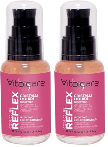 Vitalcare | Colour Reflex - Cristalli Liquidi Protettivi per Capelli Colorati, con Meches o Trattati, con Vitamina E e Filtri Solari UVB, per Capelli più Forti, Vellutati e Brillanti, 50 ml
