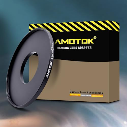 43 mm till 77 mm linsadapter/43 mm objektiv till 77 mm kamerafilter ringkompatibla alla 43 mm kameralinser till 77 mm UV CPL ND-filtertillbehör och 77 mm linshuvud