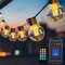 Outdoor String Lights with Dimmer Timer, 15M App Remote Control Garden Festoon Lights Mains Powered Waterproof Plastic G40 Globe 25 Led Bulbs, Smart Christmas Outside Backyard Lights