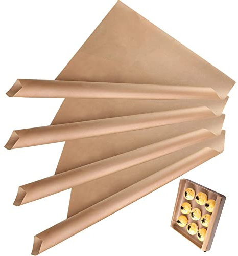 4 fogli di carta da forno, riutilizzabili, resistenti al calore, per grigliate e cuocere, forno a microonde, biscotti, 40 x 60 cm
