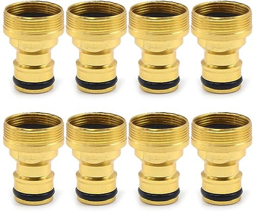 Forreen Wasserhahn Adapter, 8 Stück Wasserhahnanschluss Universal Schlauchadapter Robust Langlebig Hahnanschlussstück für Home Yard Waschmaschine Gewinde Wasserhahn