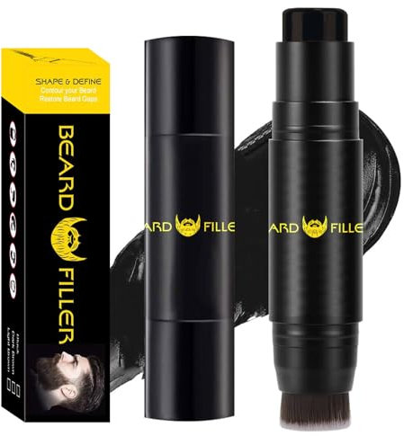 Schwarze Bartbürste für Männer – Bartfärbung für Männer – Bartstiftfüller für Männer – wasserfester, schweißfester Styling-Stift – natürliche langanhaltende Schnurrbartabdeckung – dicke, verbesserte