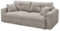 BULLET Bequemes Schlafsofa mit Bettkasten, Stoffbezug Taupe - Klappbares Sofa mit Schlaffunktion - 235 x 88 x 120 cm (B/H/T)