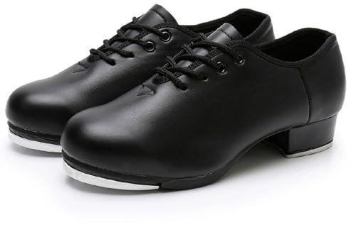 Leichtrit Steppschuhe Herren,Steppschuhe für Damen,Erwachsene steppschuhe,Stepptanzschuhe aus Lackleder,Erwachsene steppschuhe,Komfort,Verschleißfest,guter Stoßfestigkeit,Für Übungs-Sessions