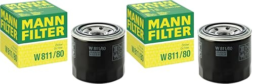MANN-FILTER W 811/80 Filtro de aceite - para Automóviles + Vehículos de transporte (Paquete de 2)