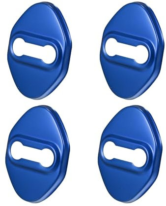 KBDDM Protecteur De Serrure De Porte De Voiture pour Mercedes Benz R-Class R300 R320 R350 R400 R500, Acier Inoxydable Loquet Cap Boucle Anti-Corrosion Accessoires De Protection Voiture,A-Blue