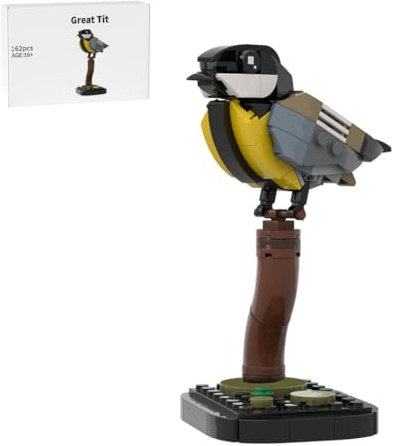 Goldtrupial Oiseau Loriot doré Blocs de construction à emboîter, Set de mini blocs de construction pour adultes, Kit de maquette d'oiseau décoratif, Petit modèle d'oiseau Loriot doré pour