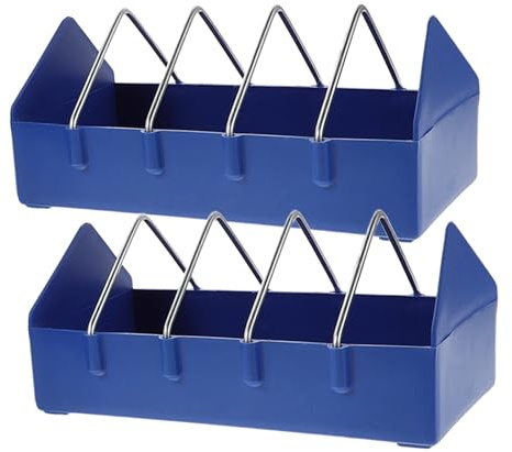 UKCOCO Lot de 4 Mangeoires pour Pigeons en Plastique Épais 20 Cm, Distributeur de Nourriture pour Volailles, Gamelle de Ferme Résistante, Adaptée à L’élevage de Pigeons et Cailles