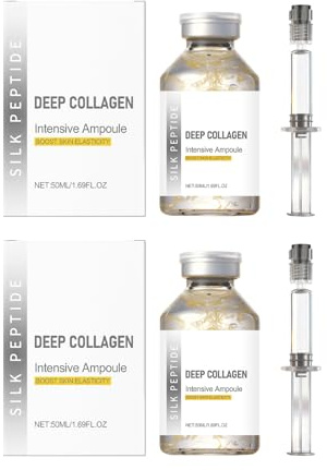 Ampoule liftante intensive aux peptides de soie et au collagène - Sérum visage anti-âge coréen pour raffermir, tonifier et hydrater intensément, et illuminer le teint (2)