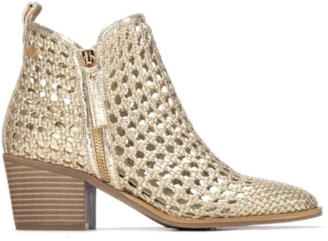 XTI - Botas Camperas Mujer Oro - Calzado Cómodo y Versátil - Moda casual - Modelo 14526704 (Talla 37)