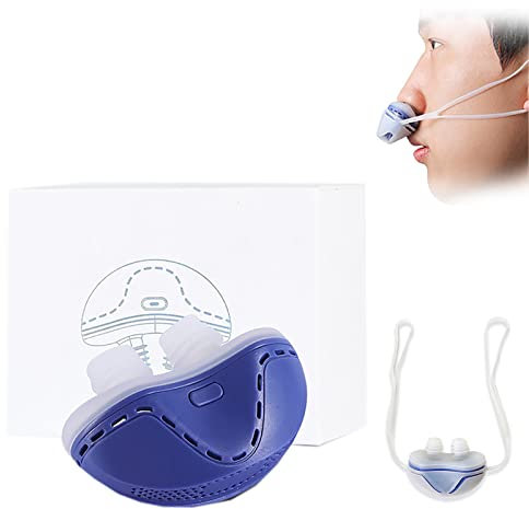 SJASD Dispositivo Anti-russamento CPAP Elettrico,Dispositivo per Smettere di Russare in Silicone, Nasal Dilatador,Anti Russare Dispositivi per Uomini/Donne Sonno Confortevole,USB Ricaricabile