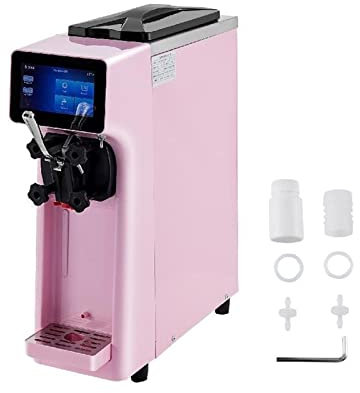 SmPinnaA 10-20L/H Gelatiera Commerciale Singolo Gusto Controsoffitto Gelato Sorbetto Yogurt Congelamento Domestico Attrezzature Distributore Automatico,Bianco-