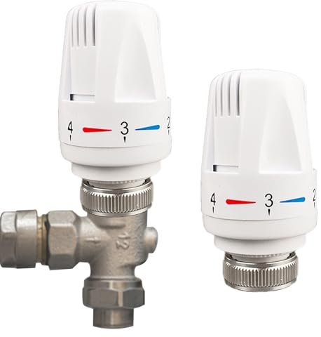 2Pcs Thermostatic Radiator Valve Head, M30 X 1.5 TRV Radiator Thermostat Valve Replacement Head, Automatic Radiator Temperature Control Valve Heating System for Home Office