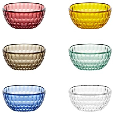 Guzzini - Vanity, Juego de 6 cuencos de colores, en Bio-based SAN y Bio-based SMMA - ARIA