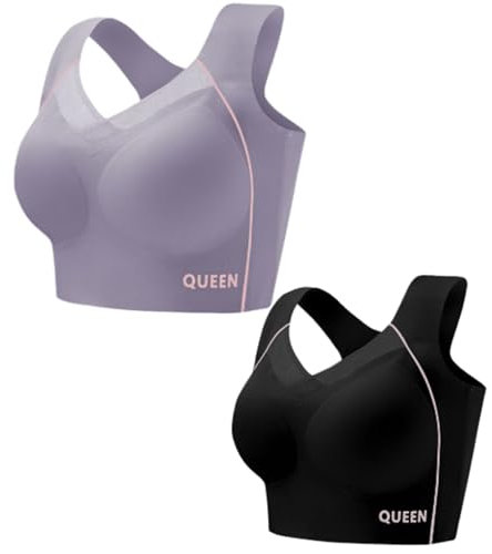 Yifare - Reggiseno push-up a coppa piena, senza cuciture, senza ferretto, comodo e traspirante, facile da indossare e togliere, 2 pezzi - K, L