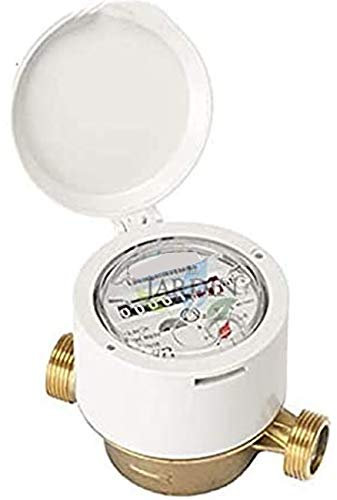 Suinga CONTADOR DE AGUA 20mm R80 RESIDENCIAL chorro único para AGUA FRIA. Permite el uso con agua potable. Contador de LATON 1 macho. Caudal máximo 4 m3/h.