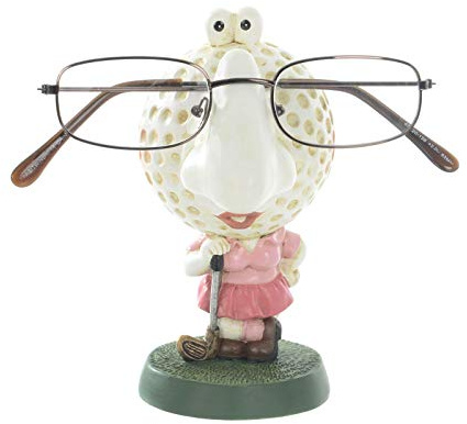 Novelty Reading Glasses Holder Sunglasses Spectacles Specs Stand Figure Ornament Home Office Desk Accessory Birthday Christmas Xmas Gift - Pink Lady Golfer