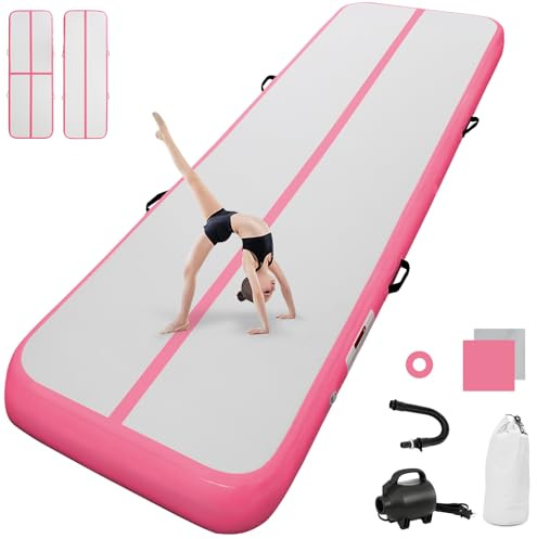 tapis de gymnastique 10cm Haut Tapis Entraînement epais 3 M Tapis de Gym Gonflable Piste Gonflable Gymnastique Tumbling Gymnastique avec Pomp a air