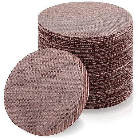VIBRATITE 50 Stück Netz Schleifscheiben 125 mm Klett, 120 Körnung, Mesh-Schleifpapier für Holz,Spachtel,Kunststoff,Lack,Staubfrei Schleifen