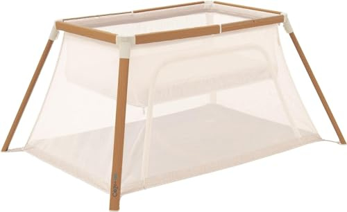 Tutti Bambini CoZee Go 3-in-1 Travel Cot Bassinet Walnut Ecru