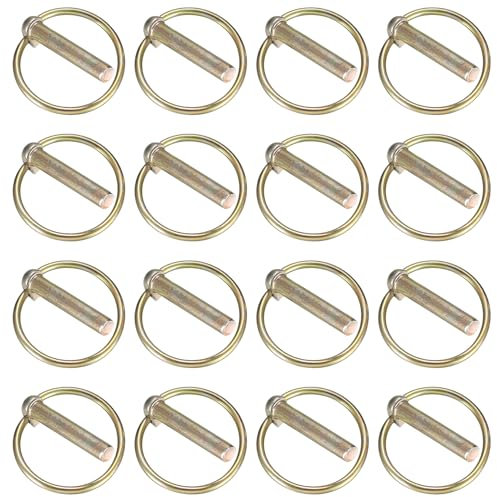 16 Stück Klappsplinte mit Ring, M8 Klappsplinten Set, Klappstecker Sortiment Bolzen, Klappsplint, Splintbolzen, Schnellspannsplinte, Rastsplinte, Rastbolzen Steckbolzen für Anhaenger Traktor
